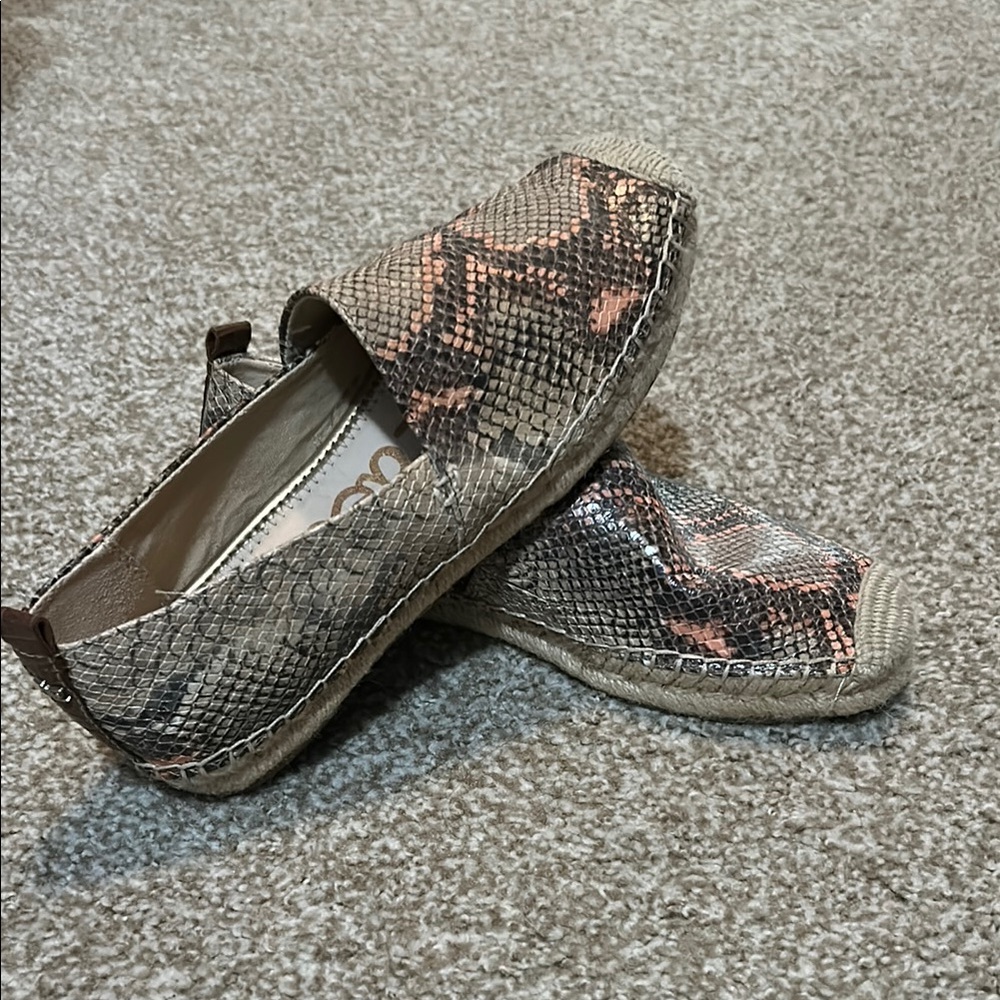 Snakeskin Espadrille Flats